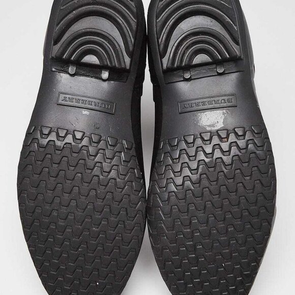 Burberry Black Rubber Short Ankle Rain Boots Size 4.5/35 - Picture 3 of 4